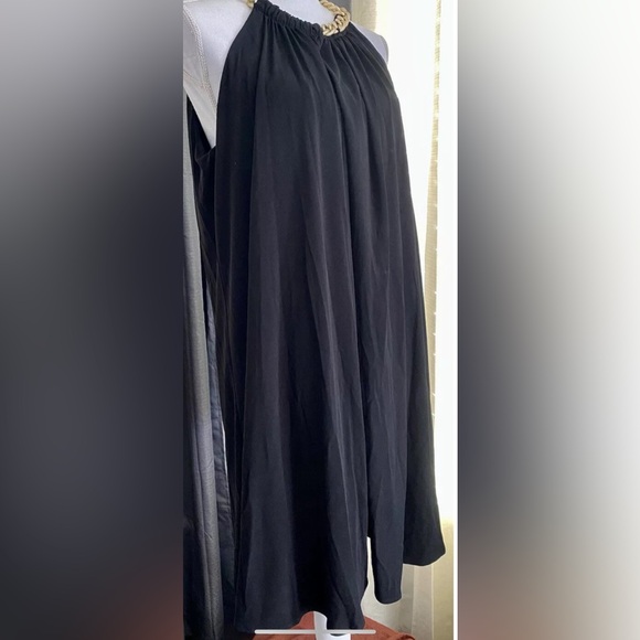 Jessica Simpson Black Shift Dress w/Gold Curb Chain Women’s Sz:14 NWT - Picture 5 of 13